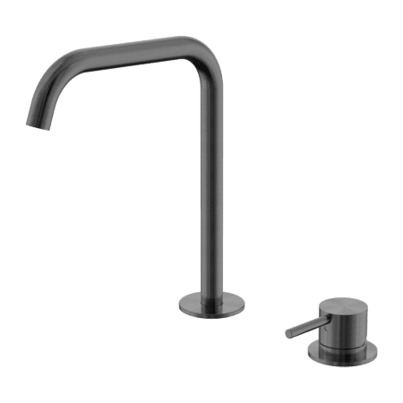 Mecca Hob Bath/Kitchen Mixer Set Edge Spout Gun Metal (NR221901kGM)