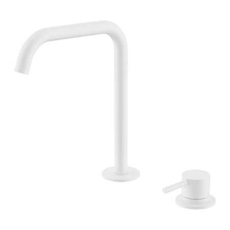 Mecca Hob Bath/Kitchen Mixer Set Edge Spout Matte White (NR221901kMW)