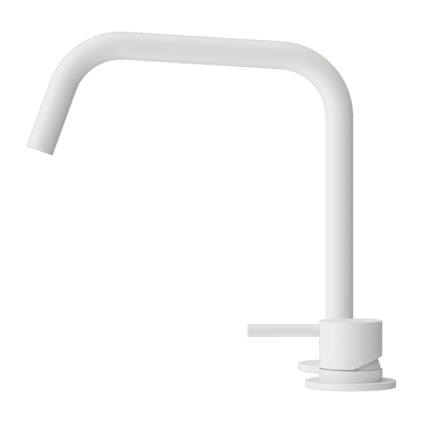 Mecca Hob Bath/Kitchen Mixer Set Edge Spout II Matte White (NR221901mMW)
