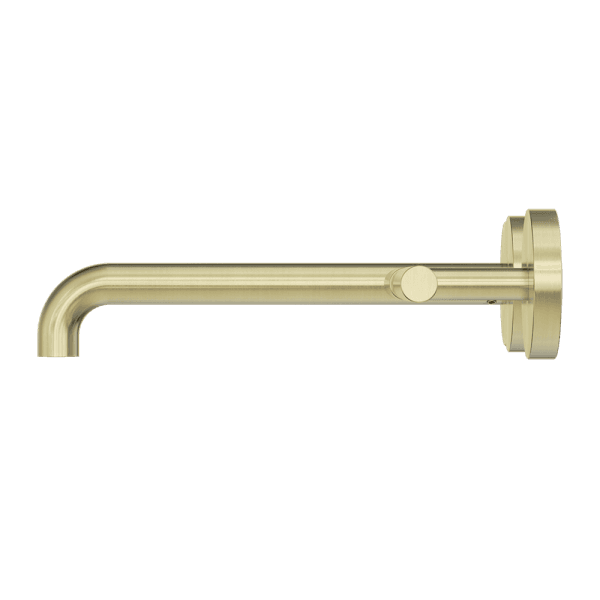 Mecca Lever Wall Basin/Bath Set 220mm Offset Spout Brushed Gold (25D011BG)