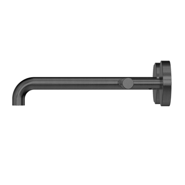 Mecca Lever Wall Basin/Bath Set 220mm Offset Spout Gun Metal (25D011GM)