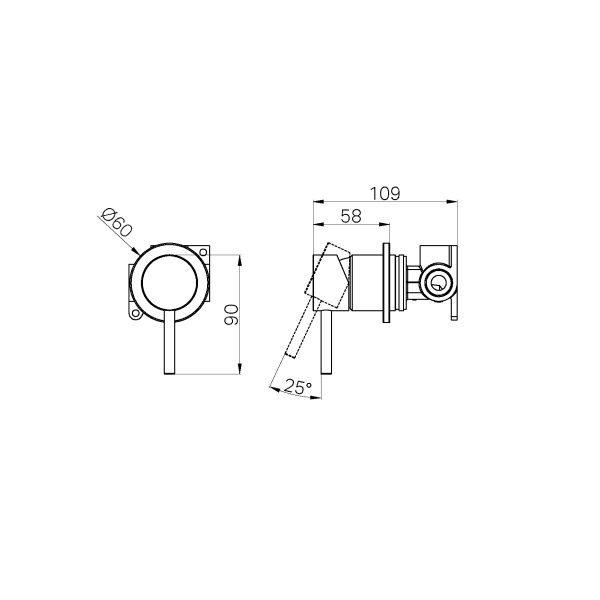 Dolce II Shower Mixer Chrome (25B010CH)