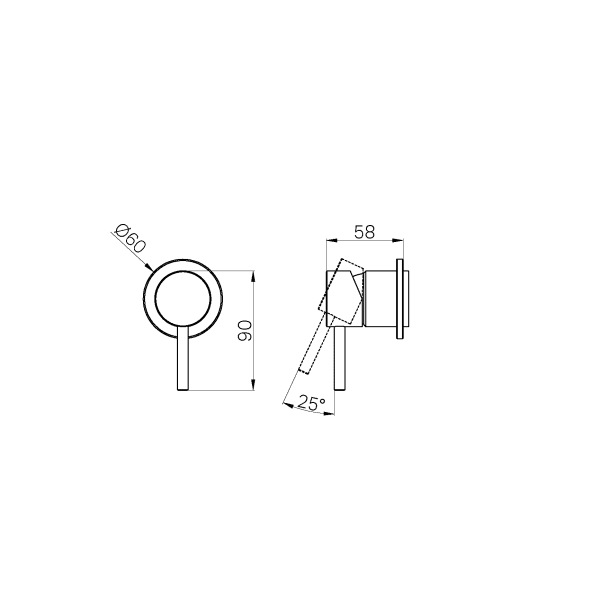 Dolce II Shower Mixer Trim Kits Only Chrome (25B012CH)
