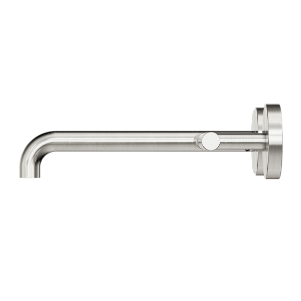 Lever Mecca Wall Basin/Bath Set 220mm Offset Spout Brushed Nickel (25D011BN)
