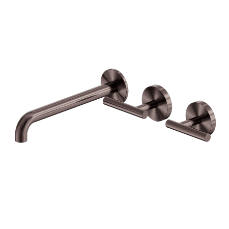 Mecca Lever Wall Basin/Bath Set 220mm Offset Spout Brushed Bronze (25D011BZ)