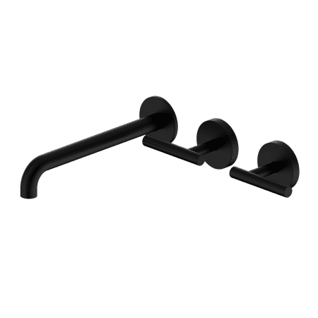 Mecca Lever Wall Basin/Bath Set 220mm Offset Spout Matte Black (25D011MB)