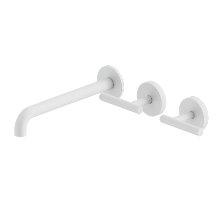 Mecca Lever Wall Basin/Bath Set 220mm Offset Spout Matte White (25D011MW)