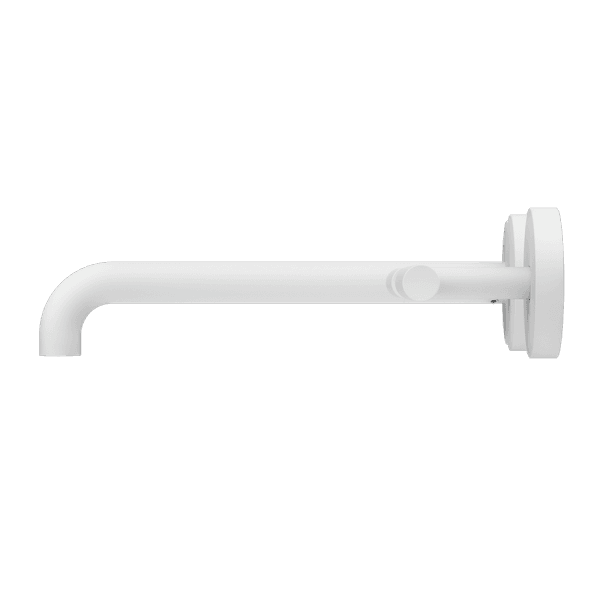 Mecca Lever Wall Basin/Bath Set 220mm Offset Spout Matte White (25D011MW)