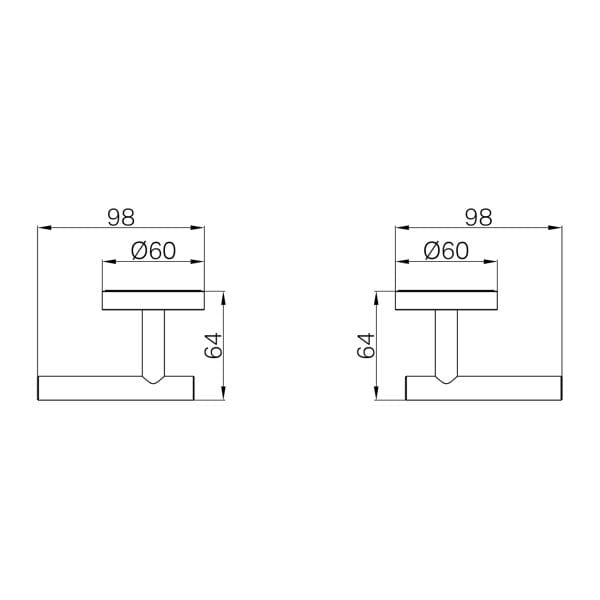 Mecca Lever Wall Basin/Bath Set Handle Only Chrome (25D014CH)