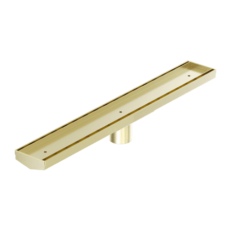 Tile Insert V Channel 600x82mm Floor Grate 50mm Outlet Brushed Gold (NRFG006HSBG)