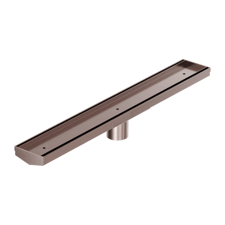Tile Insert V Channel 600x82mm Floor Grate 50mm Outlet Brushed Bronze (NRFG006HSBZ)