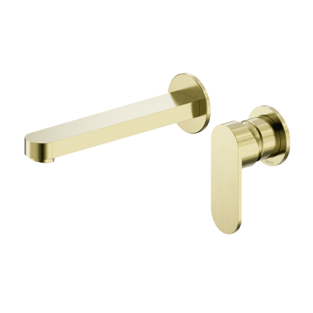 Ecco Wall Basin/Bath Mixer Separate Back Plate 60mm Brushed Gold (NR301310cBG)